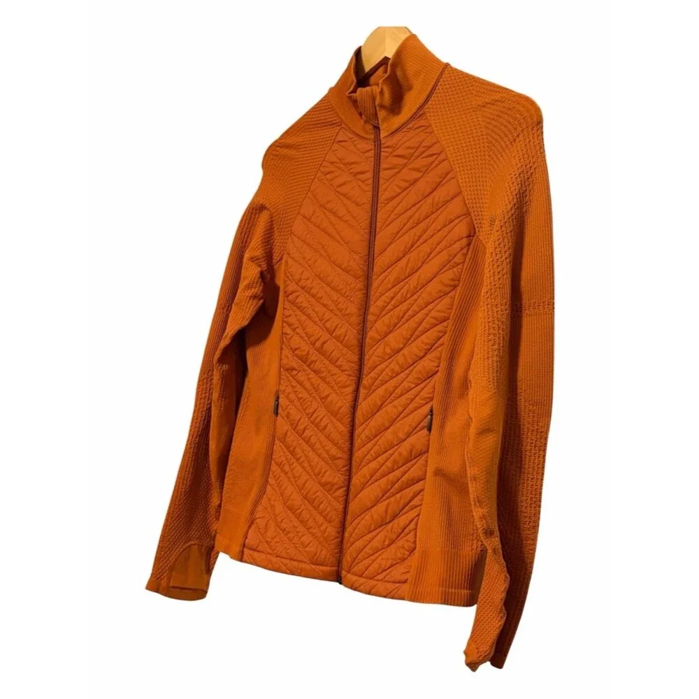 Athleta Flurry Force Insulated Primaloft Jacket 2.0 Large Rust Orange EUC